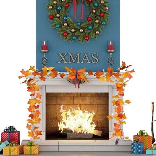Lighted Fall Garland 40 LED String Light DailySale
