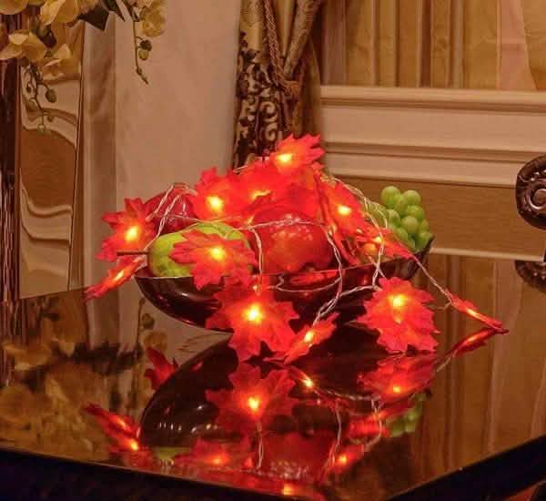 Lighted Fall Garland 40 LED String Light DailySale