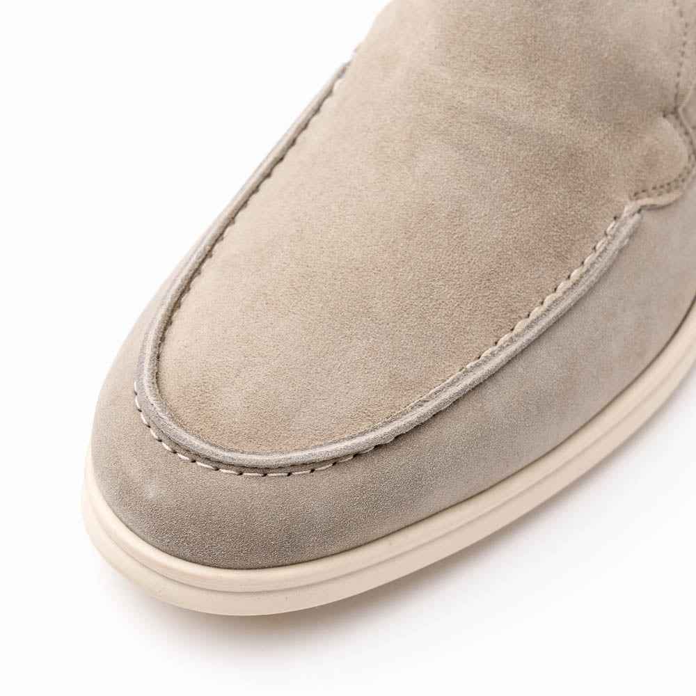 16-621-BON LIVORNO Sueded Italian Goatskin Loafer Bone