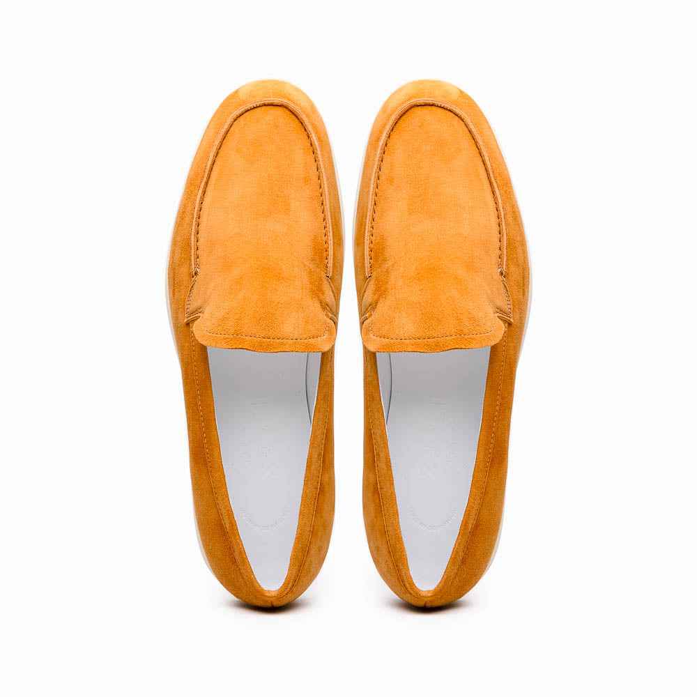 16-621-CGN LIVORNO Sueded Italian Goatskin Loafer Cognac