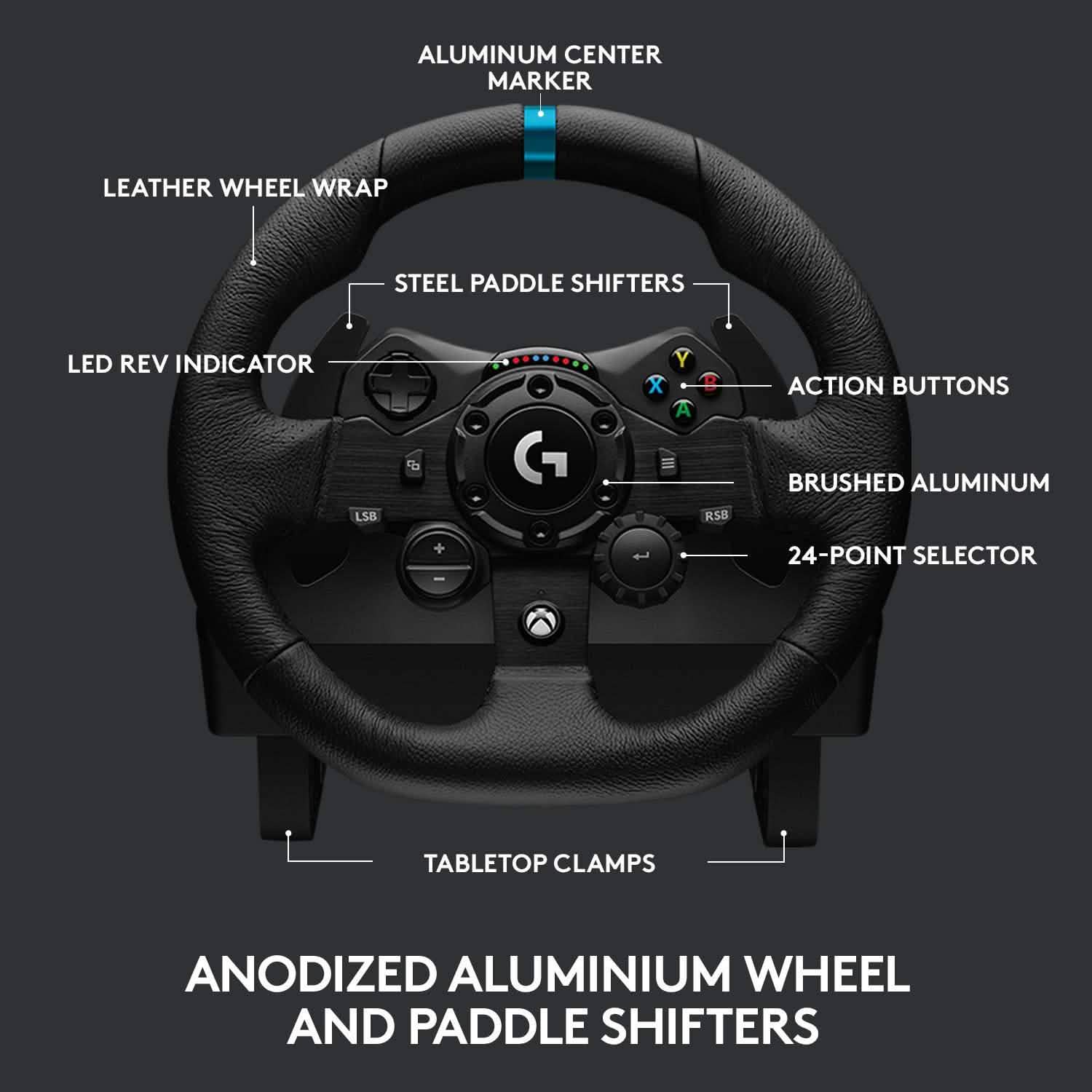 Logitech G923 Racing Wheel and Pedals (Refurbished) DailySale