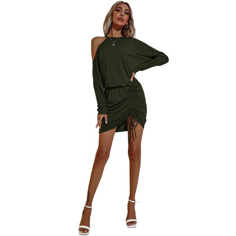 Long Sleeve Off Shoulder Sexy Loose Tie Dress DailySale