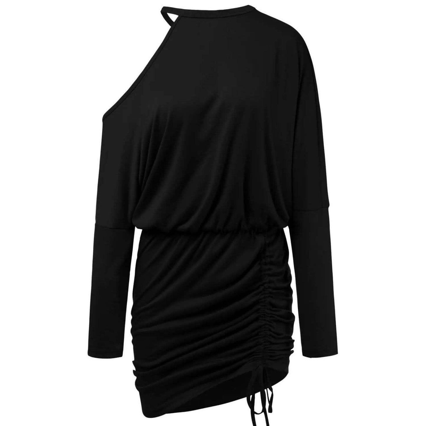 Long Sleeve Off Shoulder Sexy Loose Tie Dress DailySale