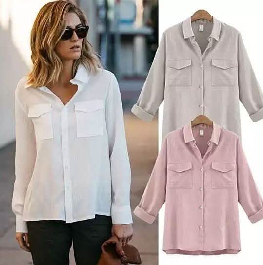 Loose Cut White Linen/Cotton Button Up Breathable Shirt - Size: XL DailySale