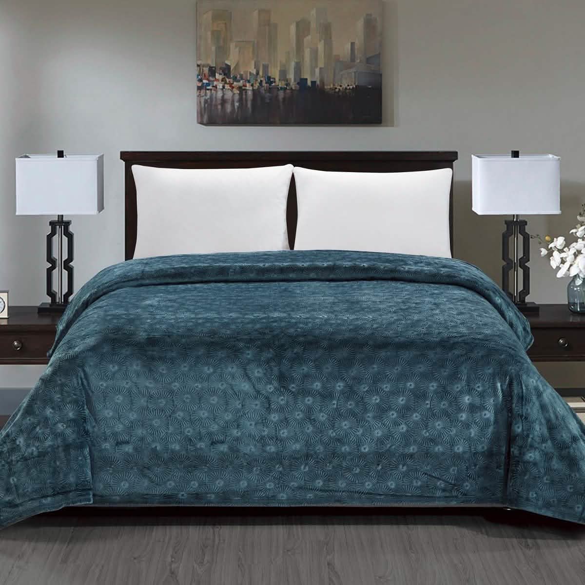 Louvre Blanket-Teal-Queen DailySale