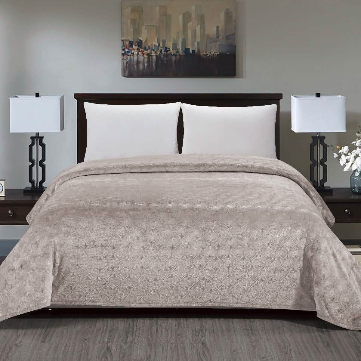 Louvre Embossed Microplush Blanket - Assorted Colors DailySale