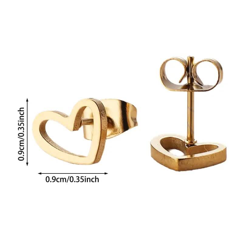 Love Stud Alloy Heart Earrings DailySale