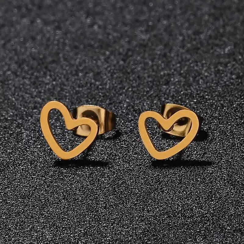 Love Stud Alloy Heart Earrings DailySale