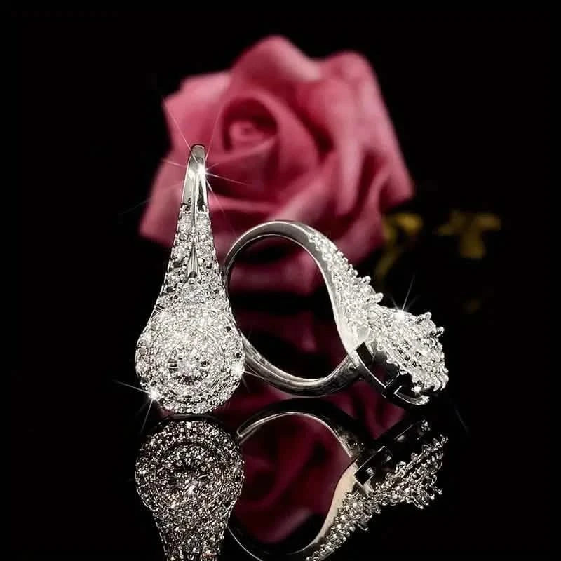 Luxury Eight Heart Earrings with Cubic Zirconia DailySale