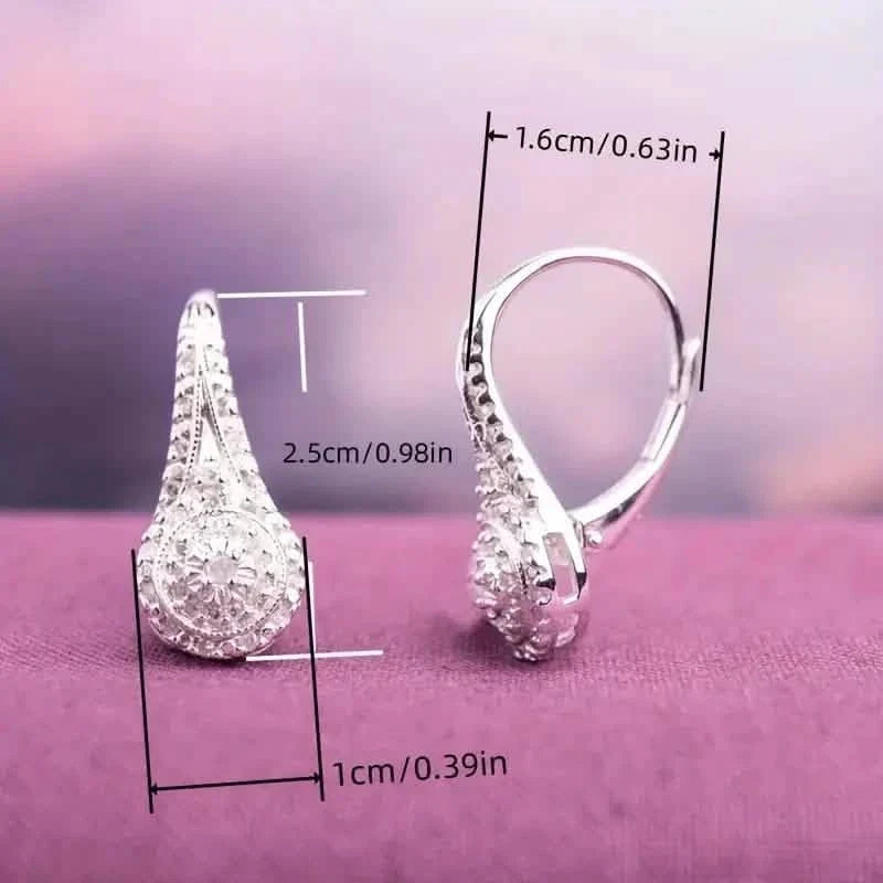 Luxury Eight Heart Earrings with Cubic Zirconia DailySale