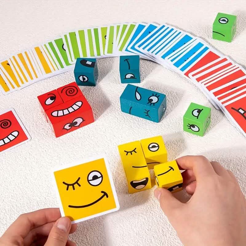Magic Face-Changing Wooden Cube Building Blocks Set DailySale
