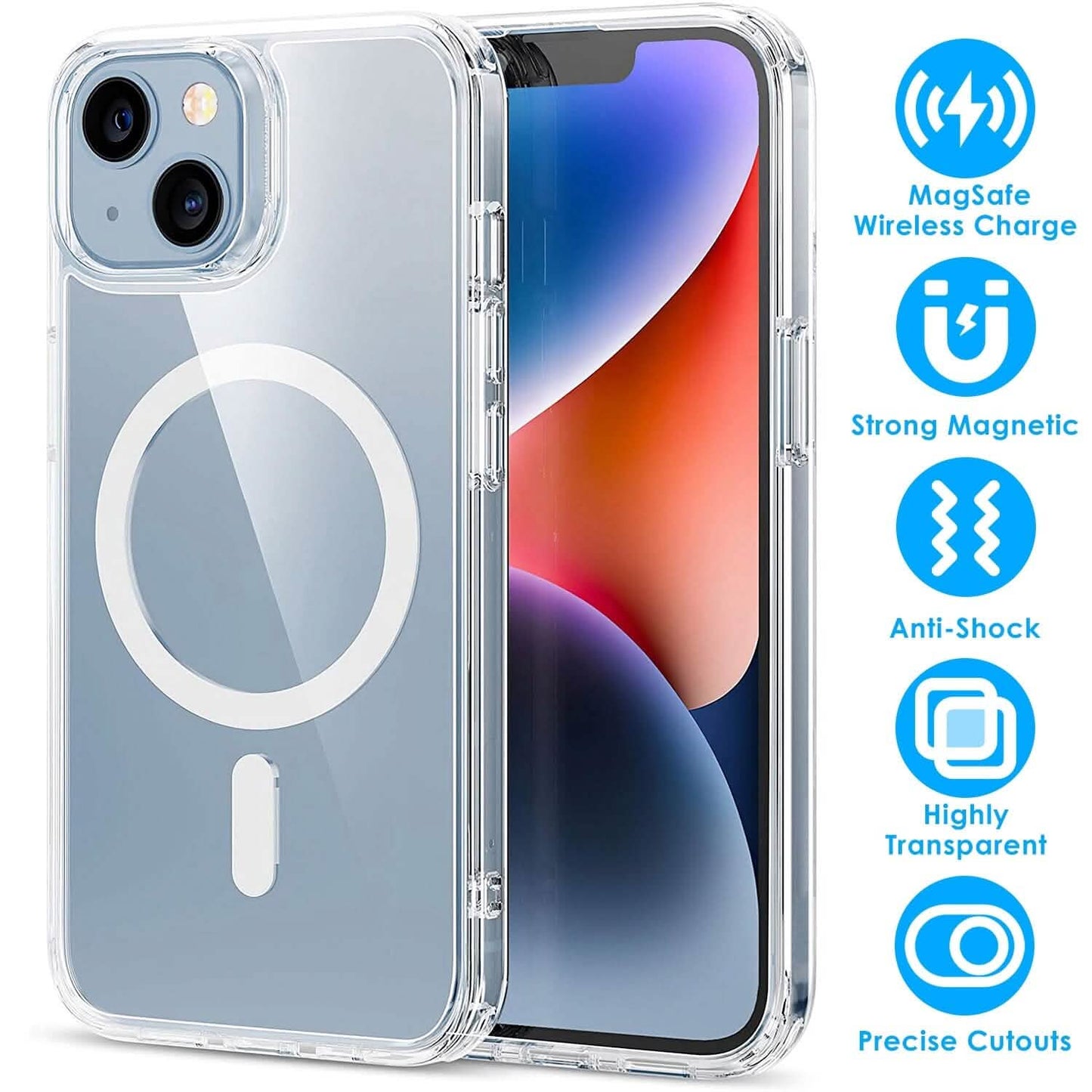 Magnetic Clear Phone Case Shockproof  Transparent Phone Cover DailySale