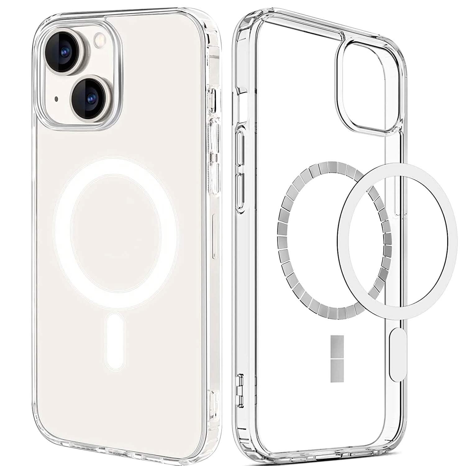 Magnetic Clear Phone Case Shockproof  Transparent Phone Cover DailySale