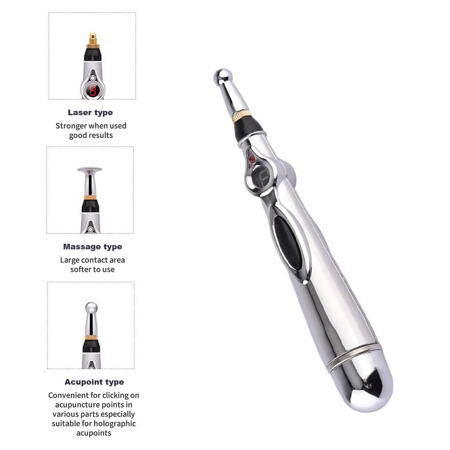 Magnetic Electric Acupuncture Meridians Laser Therapy Heal Massage Pen DailySale