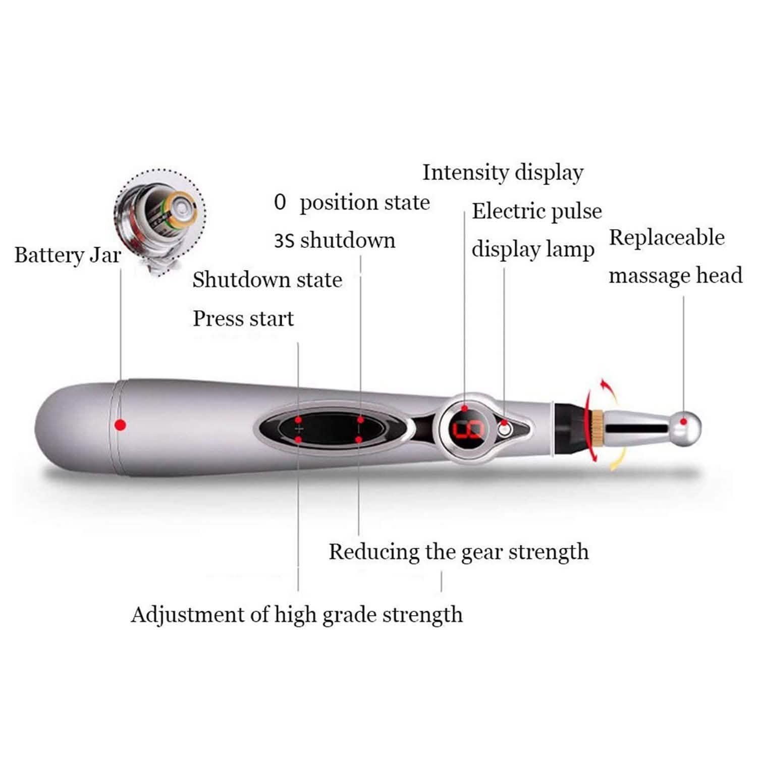 Magnetic Electric Acupuncture Meridians Laser Therapy Heal Massage Pen DailySale