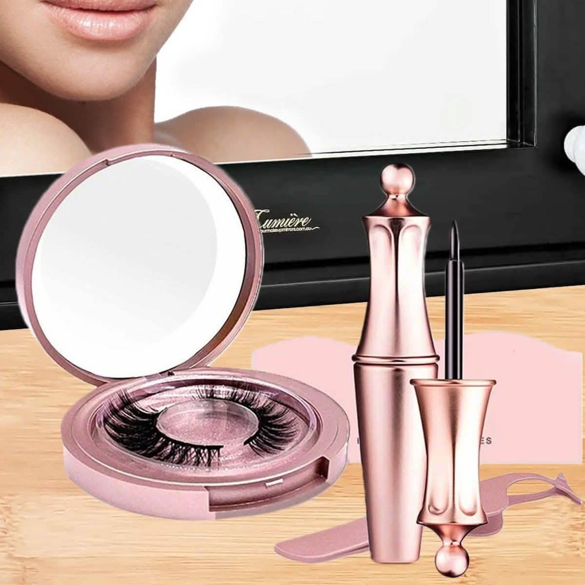 Magnetic Eyeliner with 3D Magnetic Eyelashes & Tweezers Kit DailySale