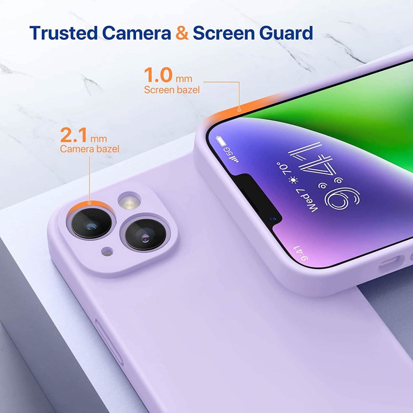 Magnetic MagSafe Case for iPhone 14 Plus with Glass Screen Protector, Silicone Case 6.7 inch DailySale