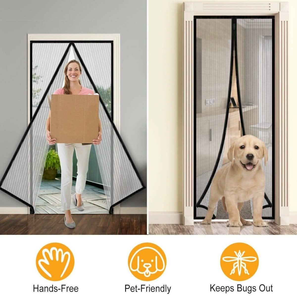 Magnetic Screen Door Hand-Free Mosquito Screen Door Net DailySale