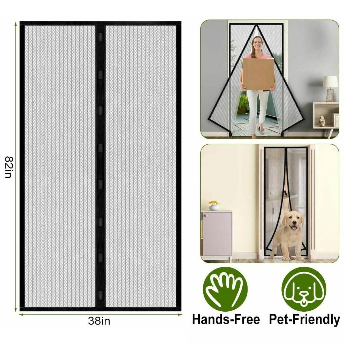 Magnetic Screen Door Hand-Free Mosquito Screen Door Net DailySale