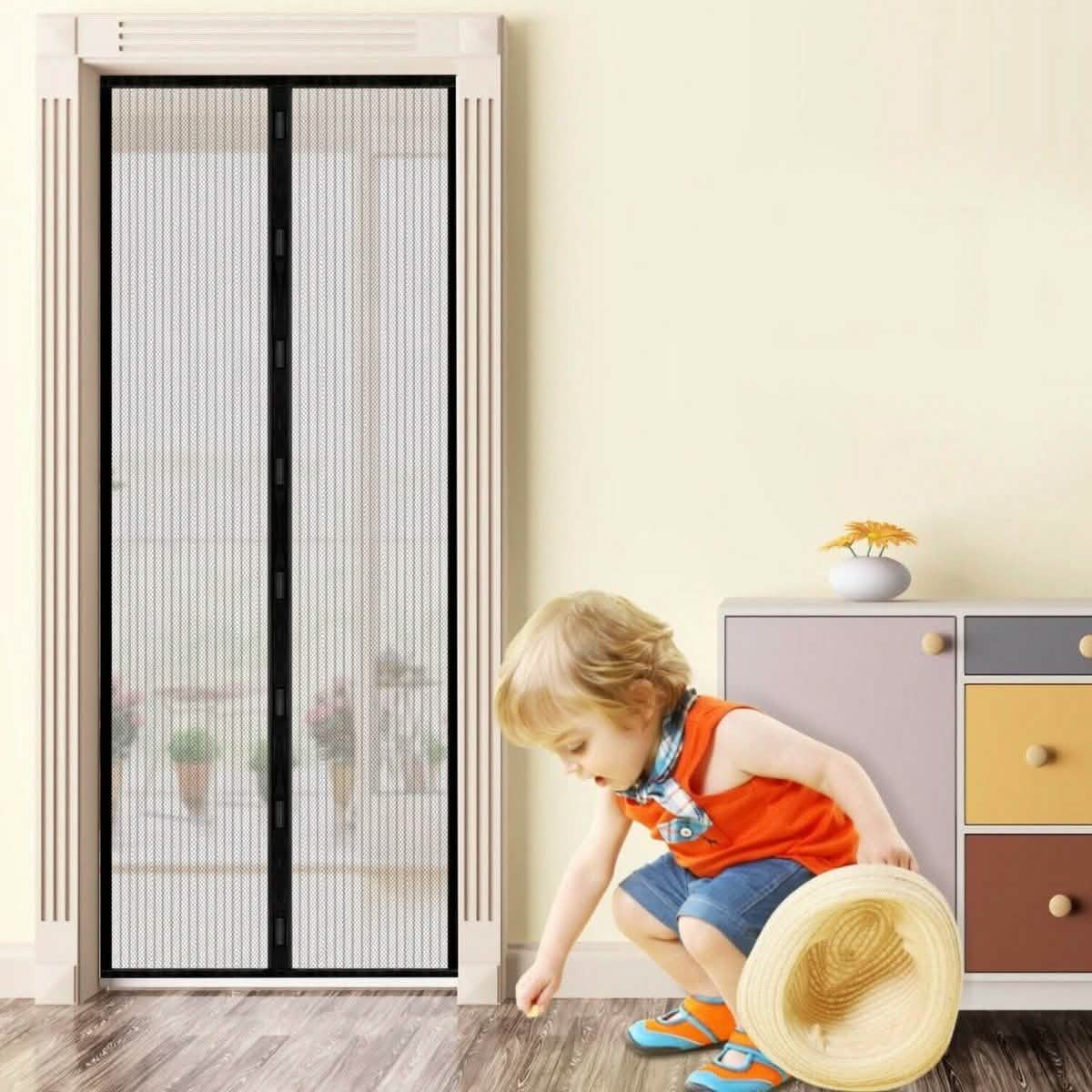 Magnetic Screen Door Hand-Free Mosquito Screen Door Net DailySale
