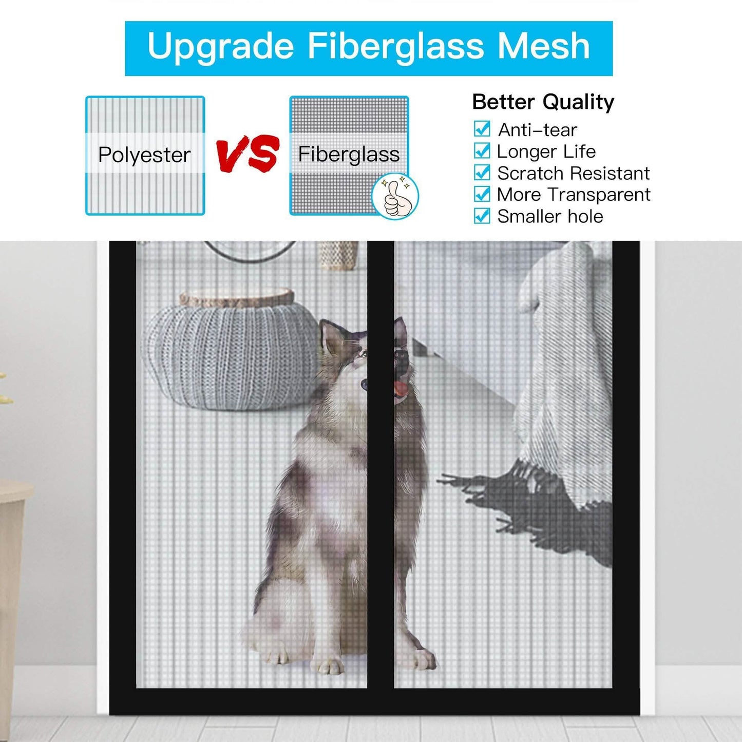 Magnetic Screen Door With Durable Fiberglass Mosquito Mesh Curtain DailySale