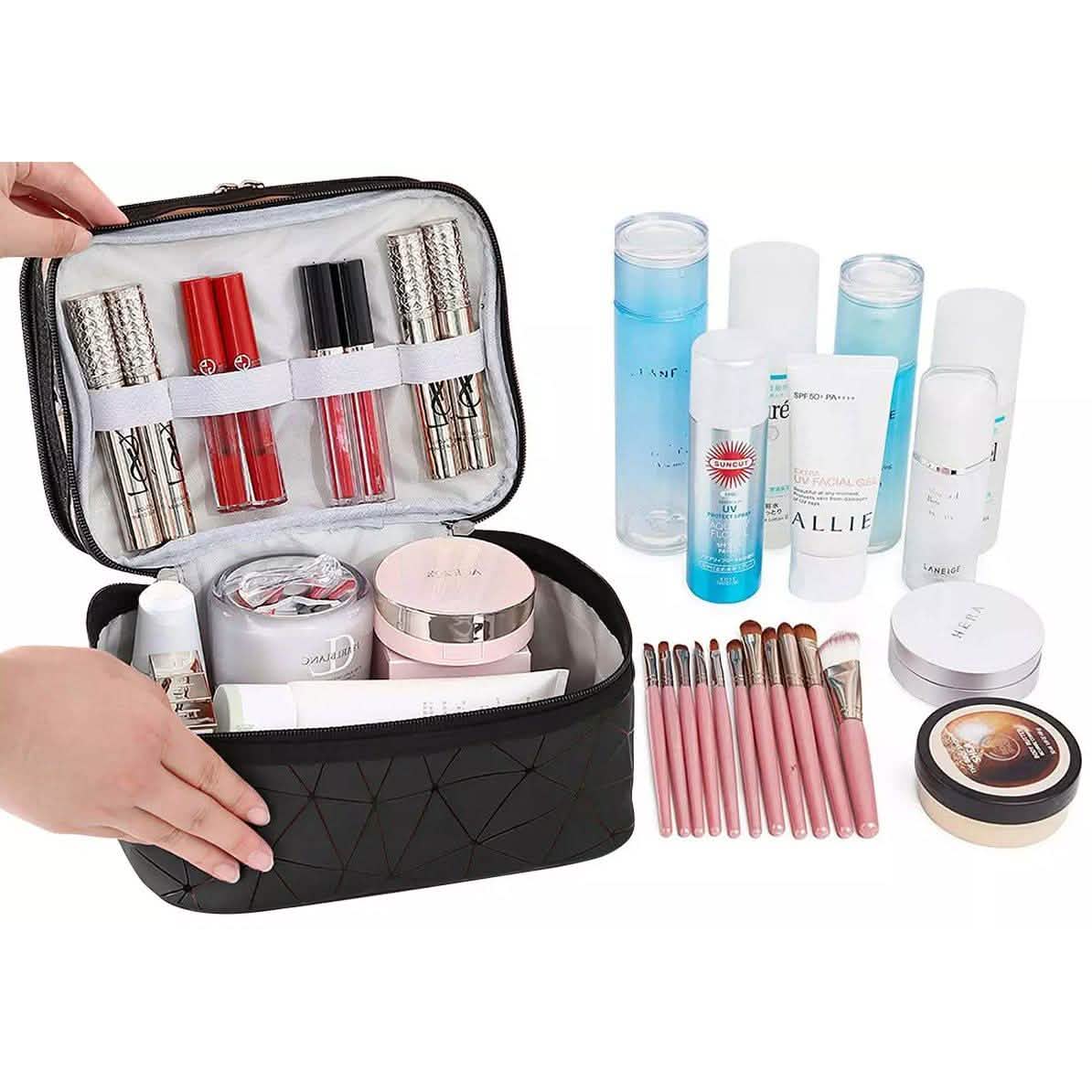 Makeup Bags Double layer Travel Cosmetic Cases DailySale