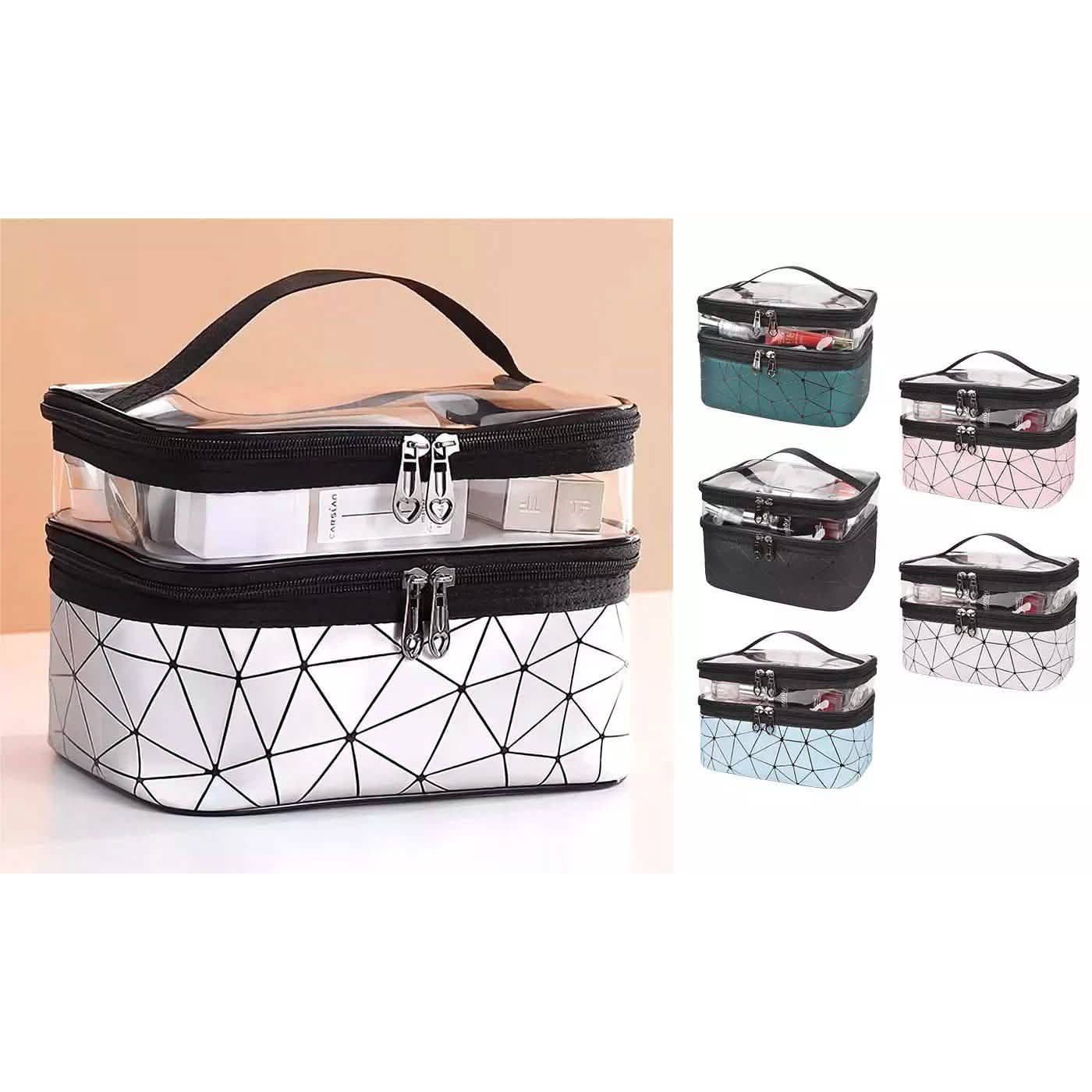 Makeup Bags Double layer Travel Cosmetic Cases DailySale