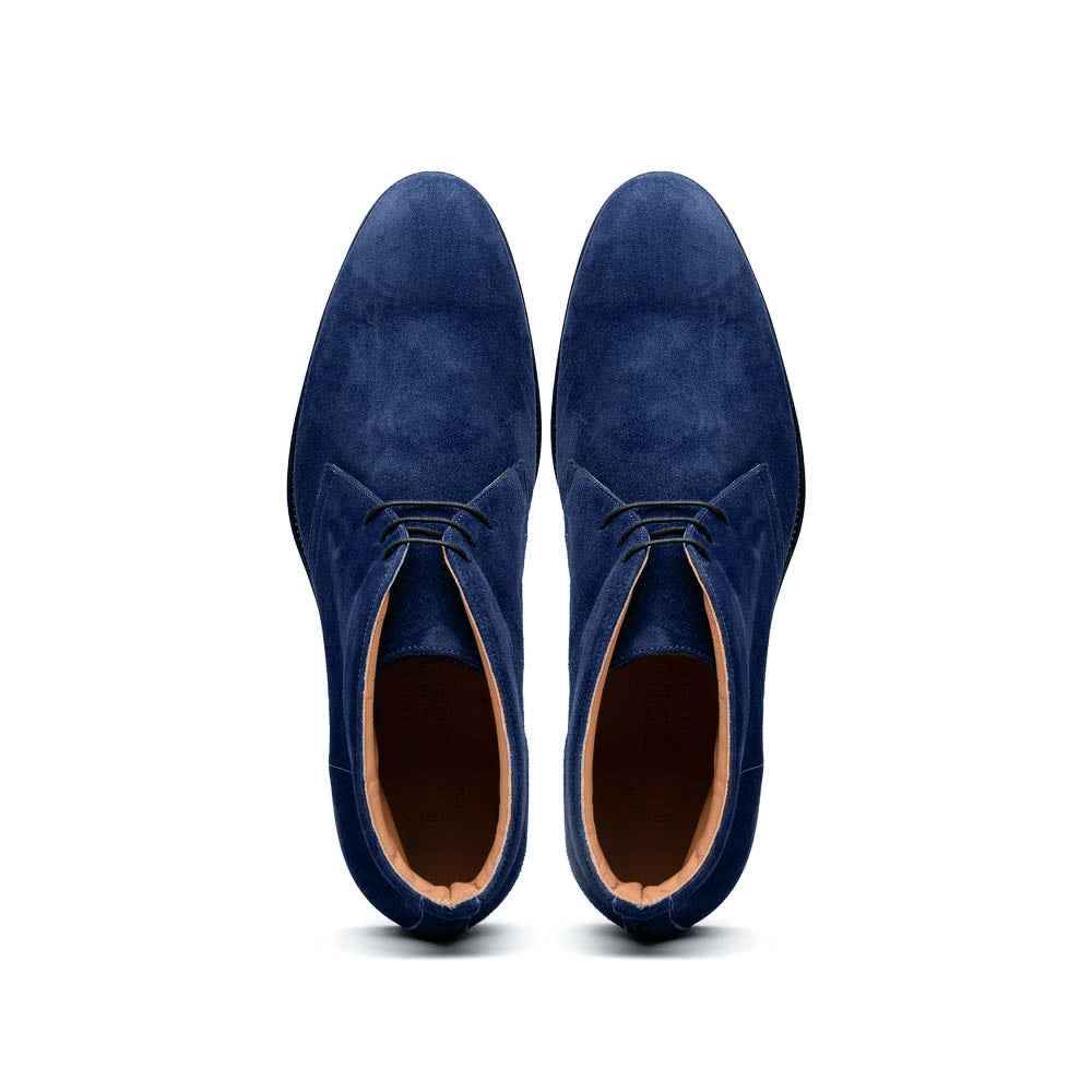 46-592-NVY MARCO Suede Calfskin Chukka Boot, Navy