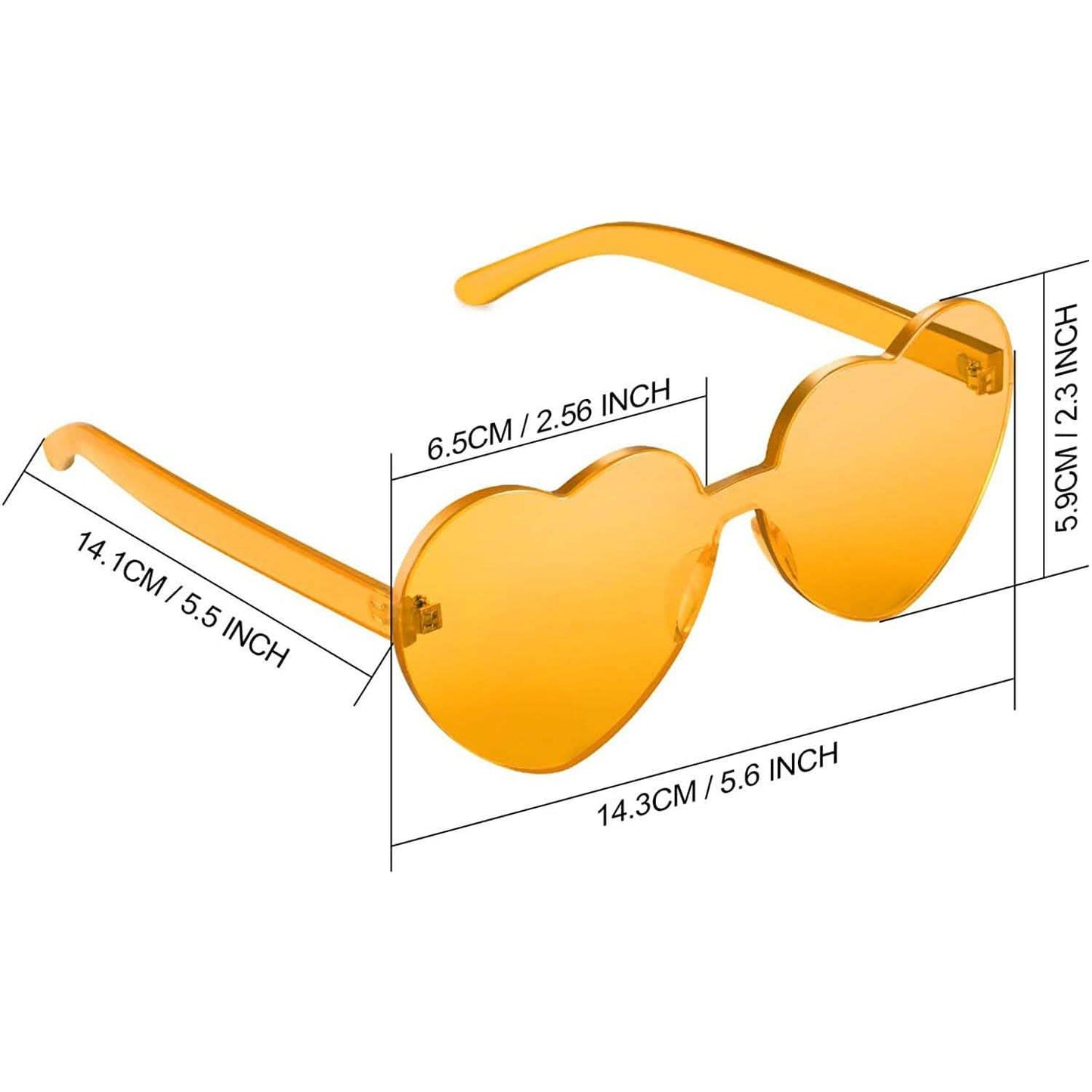 Maxdot Heart Shape Sunglasses Party Sunglasses DailySale