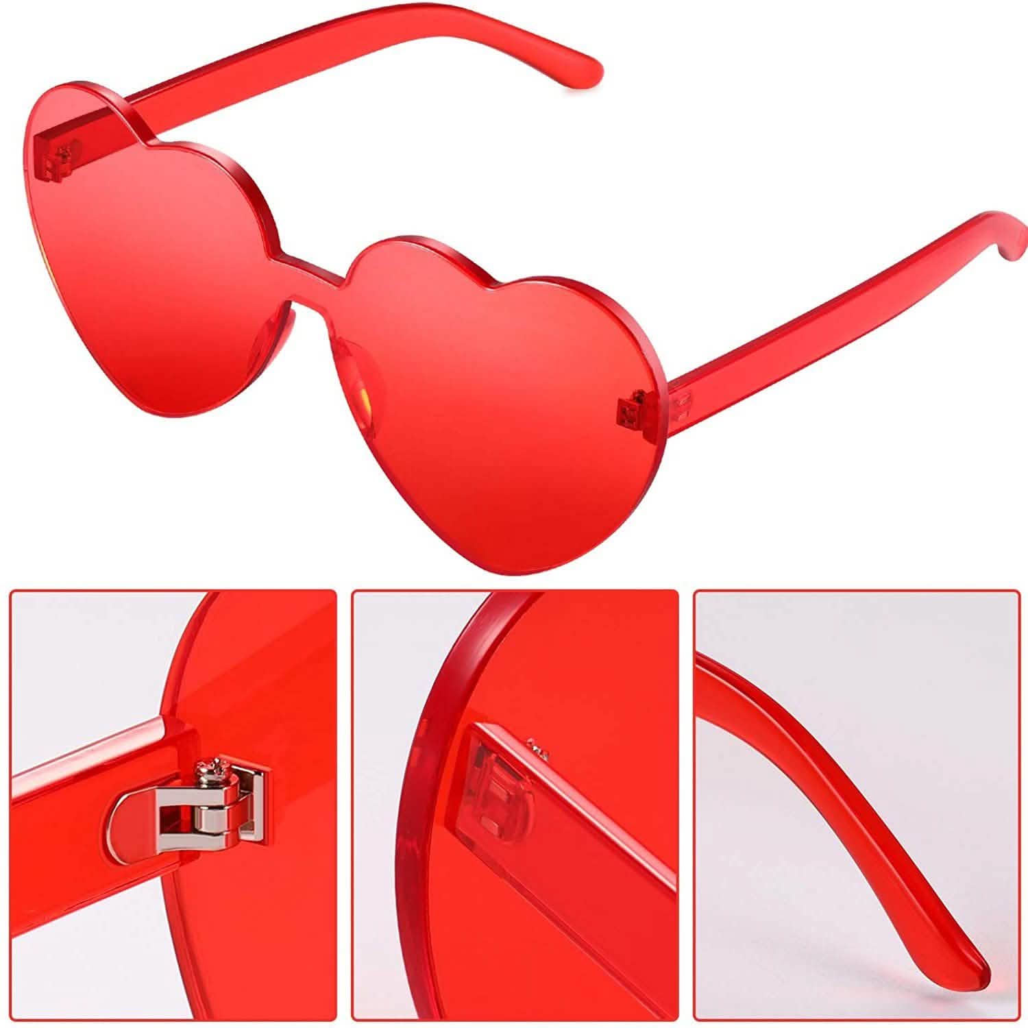 Maxdot Heart Shape Sunglasses Party Sunglasses DailySale