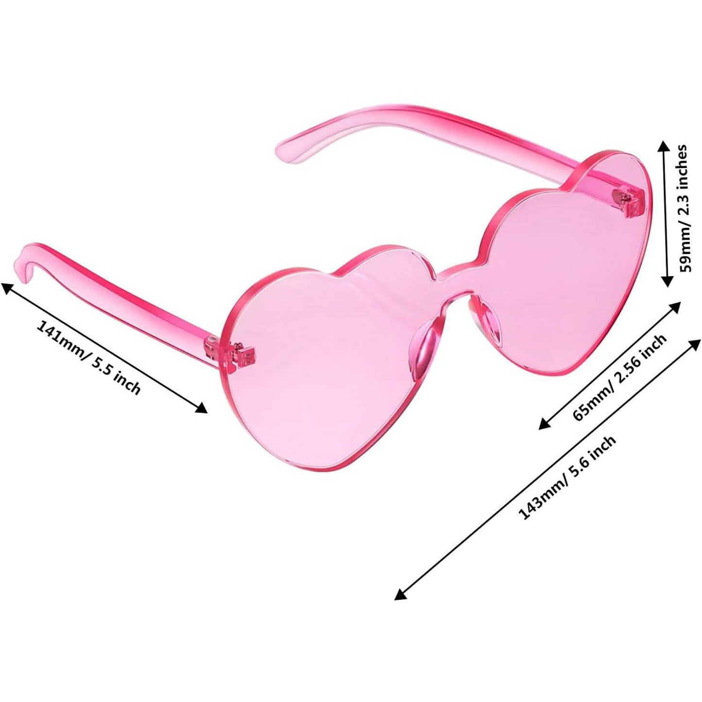 Maxdot Heart Shape Sunglasses Party Sunglasses DailySale