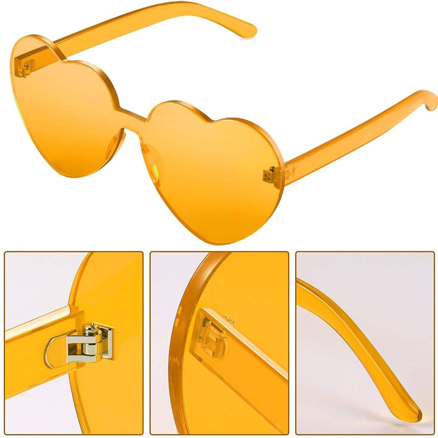 Maxdot Heart Shape Sunglasses Party Sunglasses DailySale