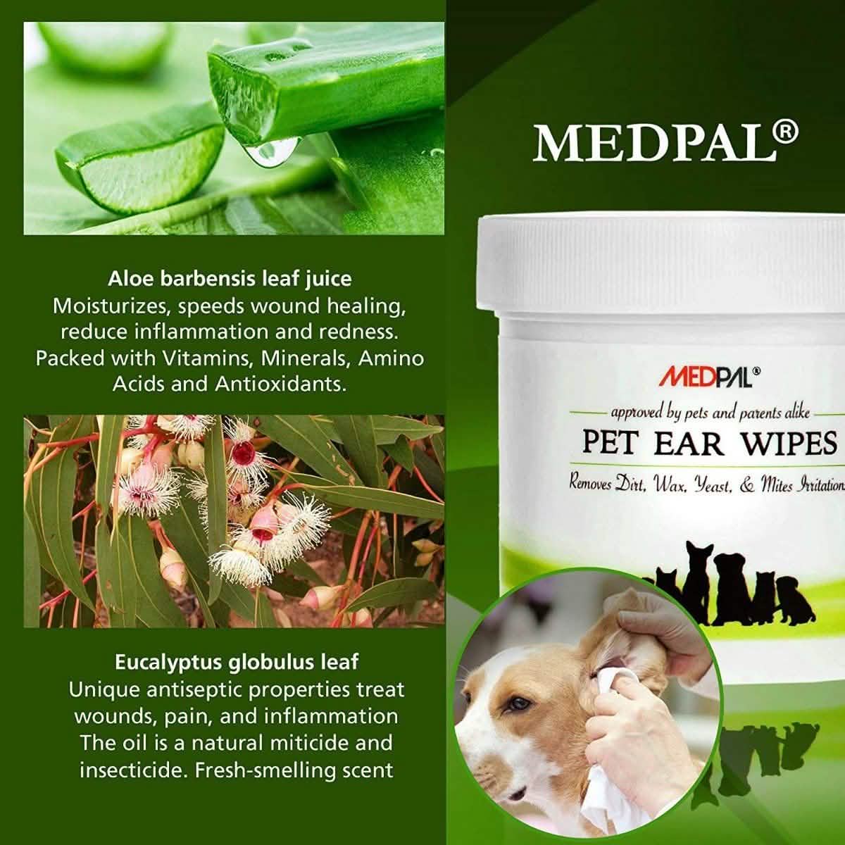 MedPal Cleaning Wipes for Dogs and Cats Prevent Ear Infections DailySale