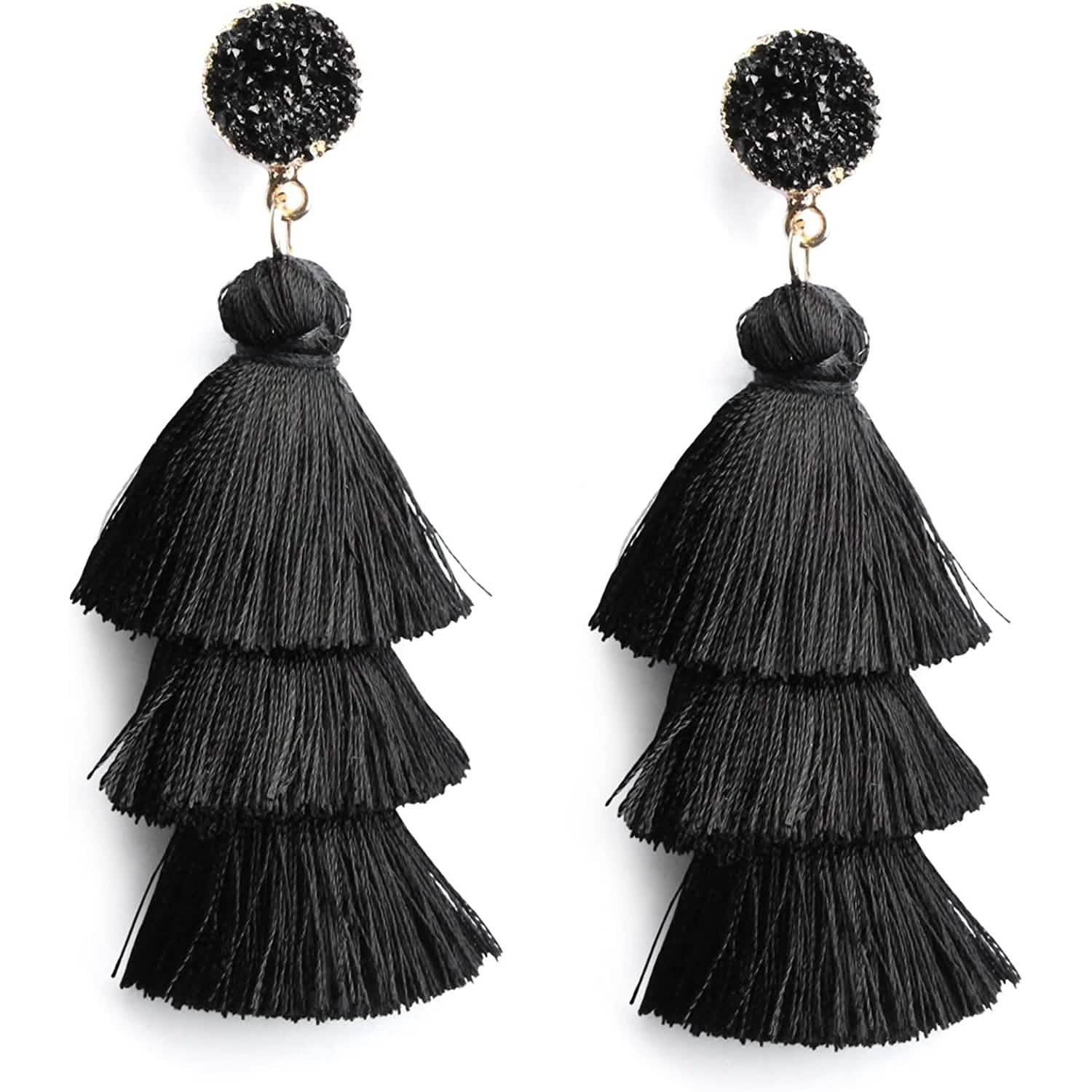 Me&Hz Colorful Layered Tassel Earrings DailySale