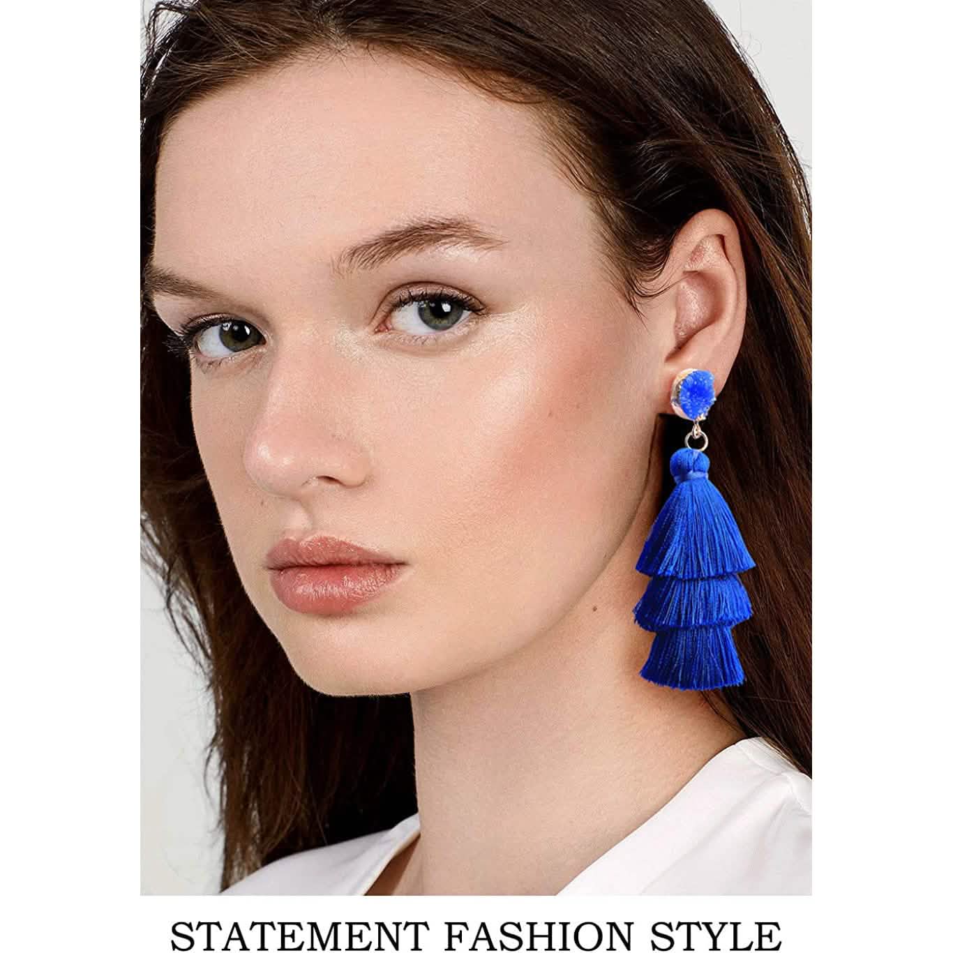 Me&Hz Colorful Layered Tassel Earrings DailySale
