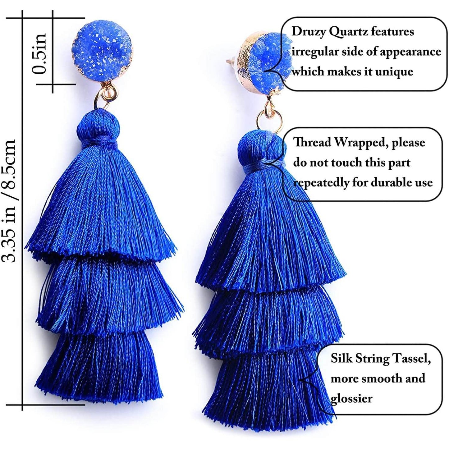 Me&Hz Colorful Layered Tassel Earrings DailySale