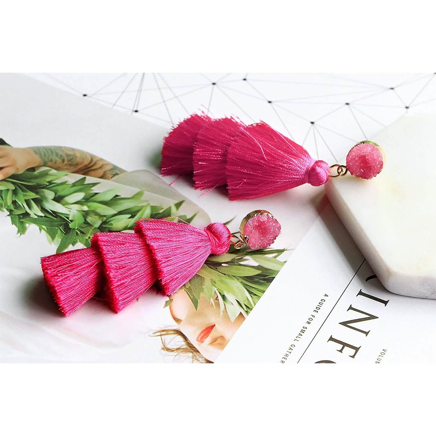 Me&Hz Colorful Layered Tassel Earrings DailySale