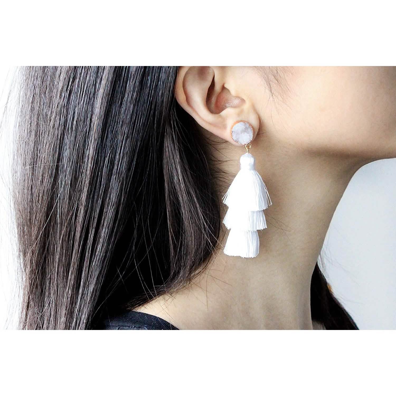 Me&Hz Colorful Layered Tassel Earrings DailySale