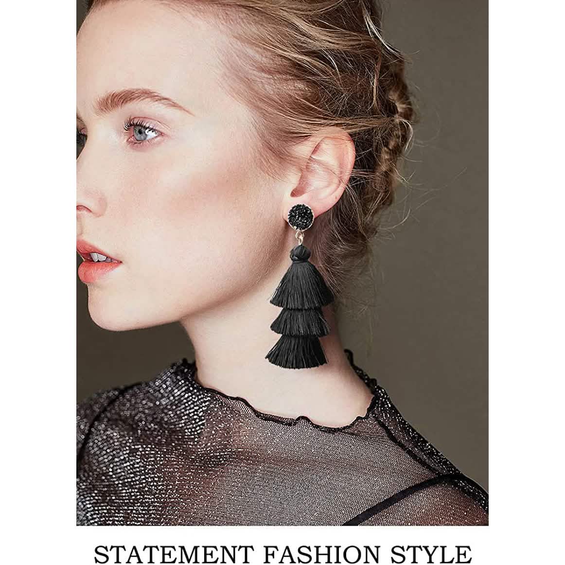 Me&Hz Colorful Layered Tassel Earrings DailySale