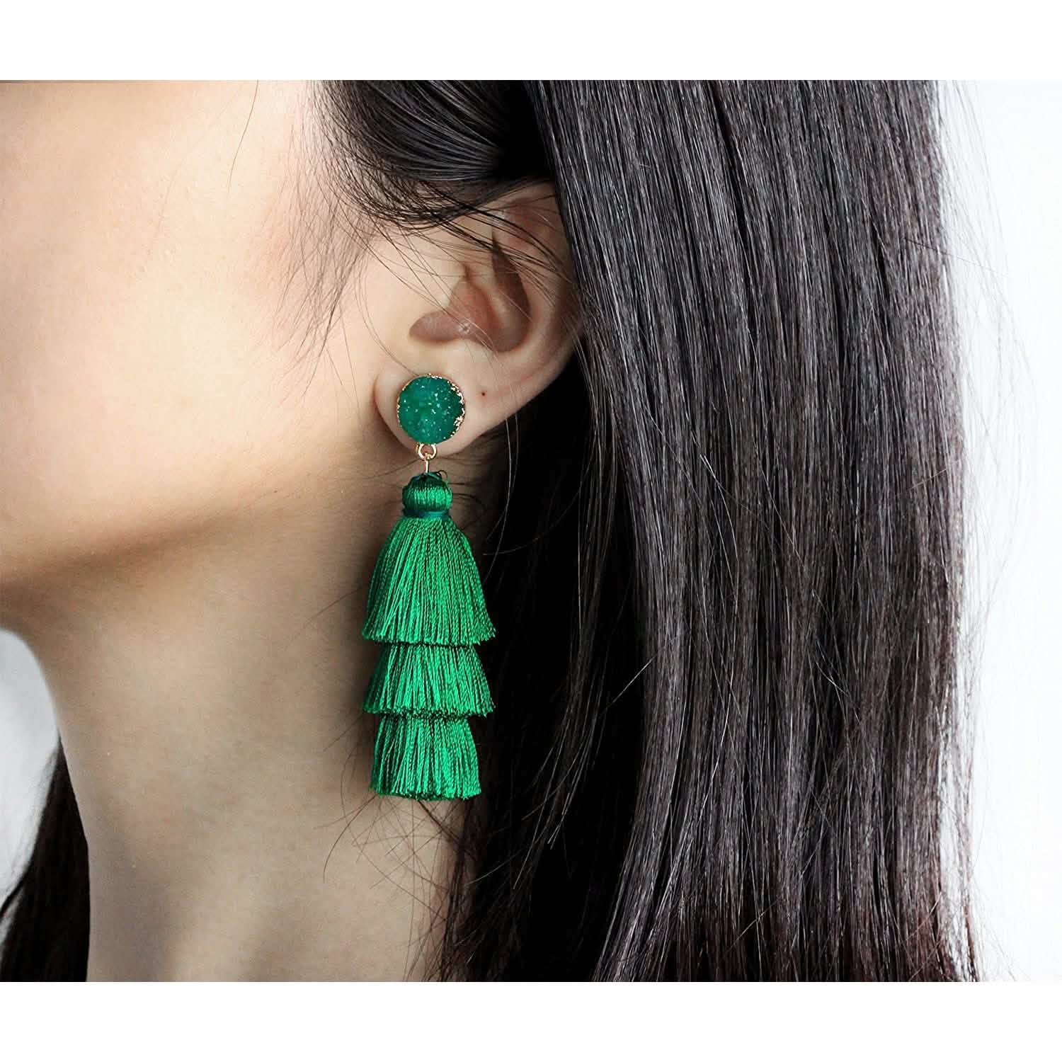 Me&Hz Colorful Layered Tassel Earrings DailySale