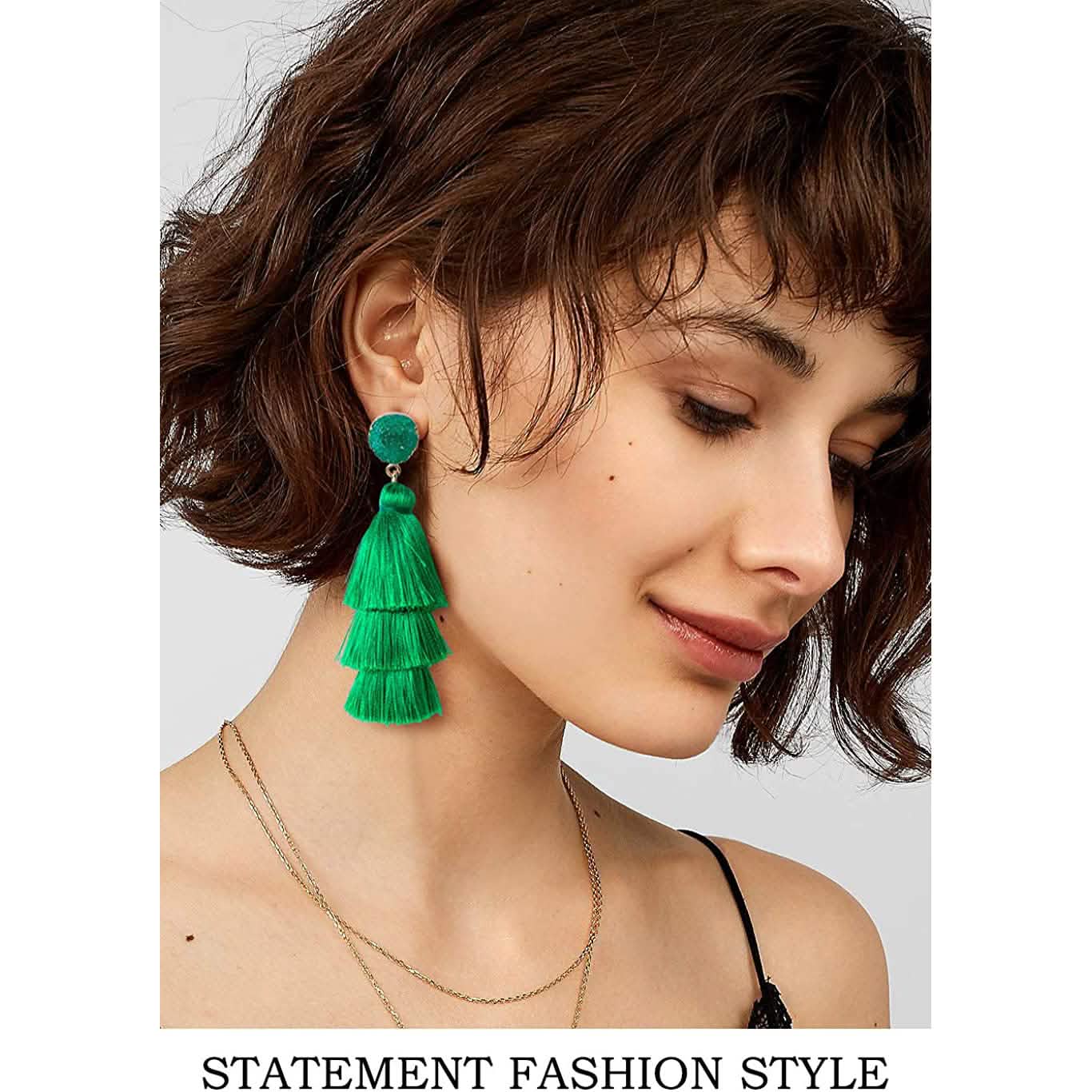 Me&Hz Colorful Layered Tassel Earrings DailySale