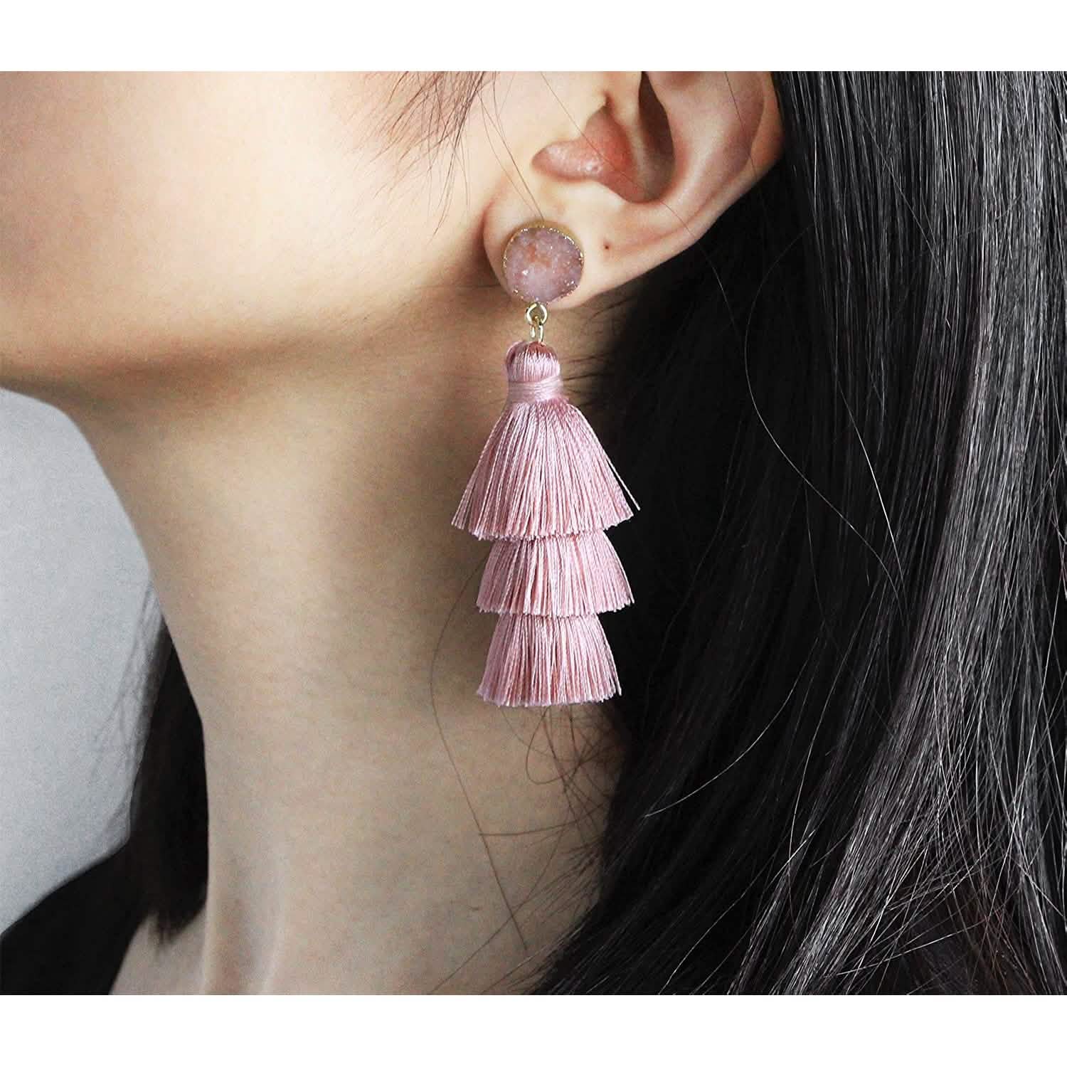 Me&Hz Colorful Layered Tassel Earrings DailySale