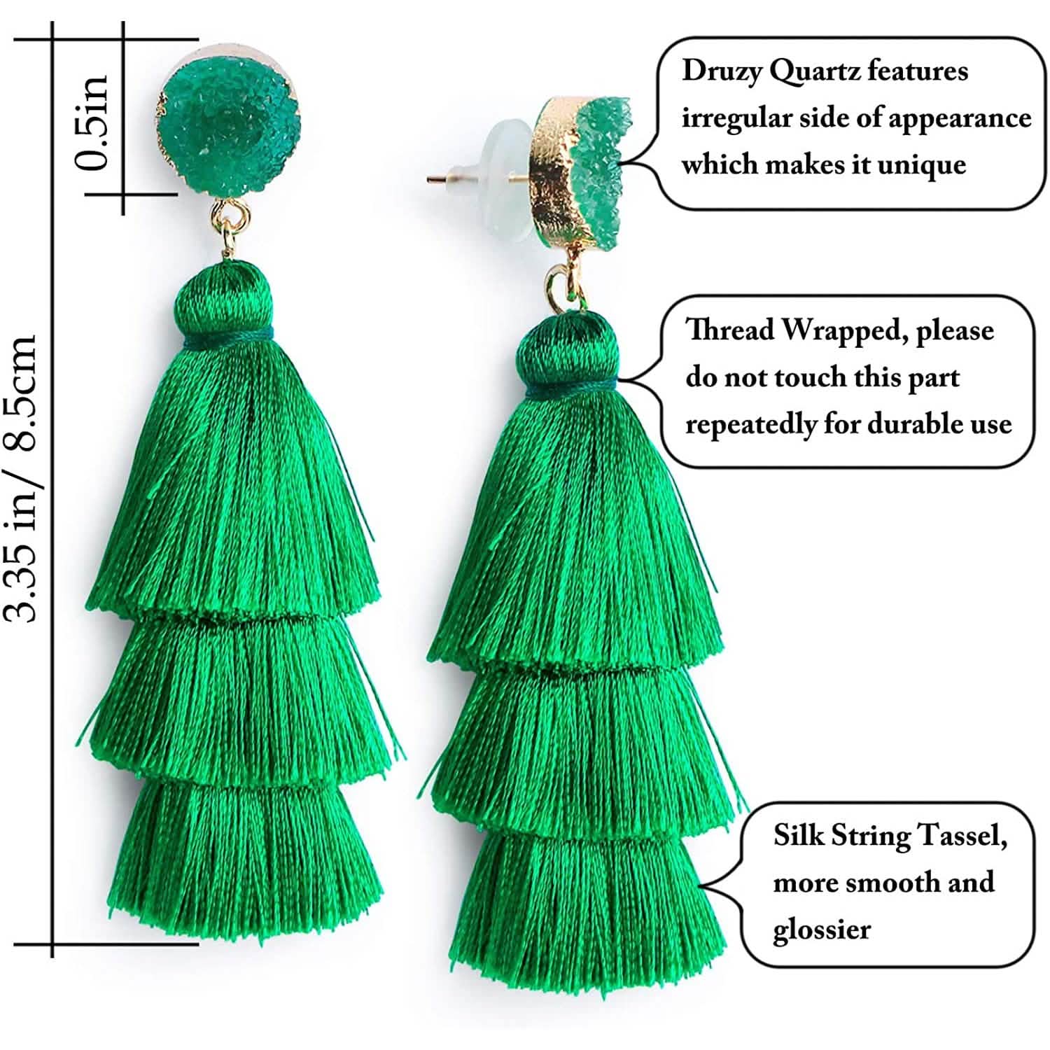 Me&Hz Colorful Layered Tassel Earrings DailySale