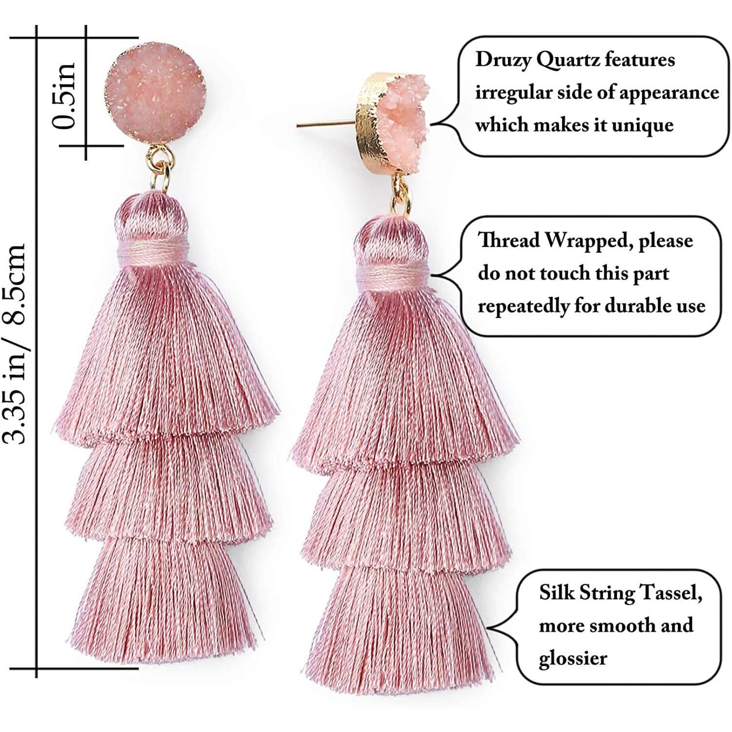 Me&Hz Colorful Layered Tassel Earrings DailySale