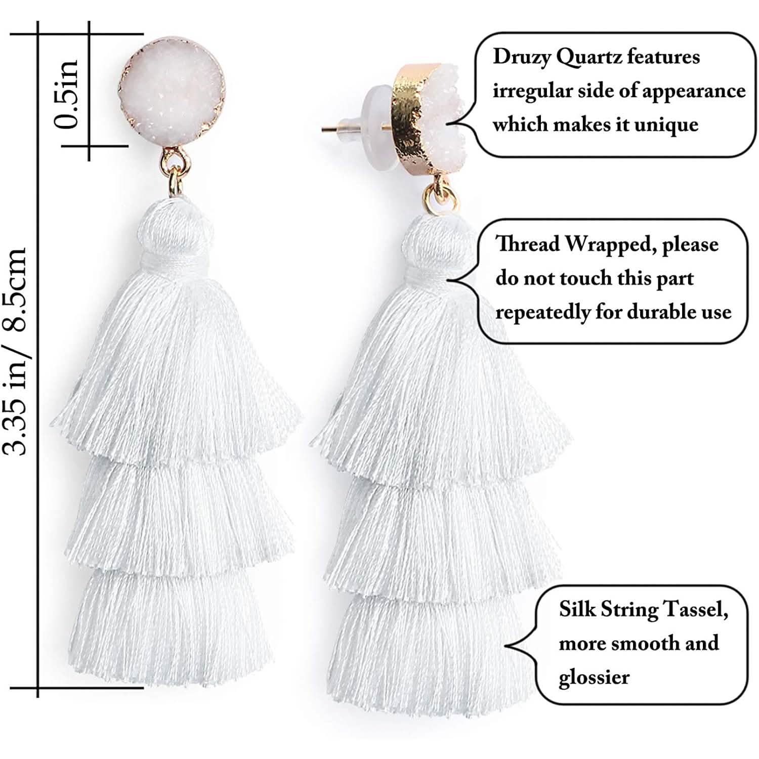 Me&Hz Colorful Layered Tassel Earrings DailySale
