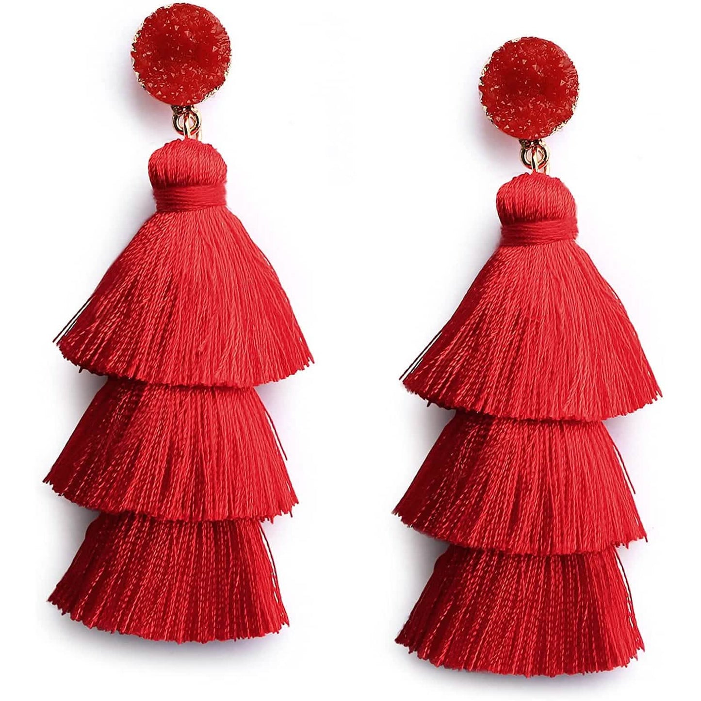 Me&Hz Colorful Layered Tassel Earrings DailySale