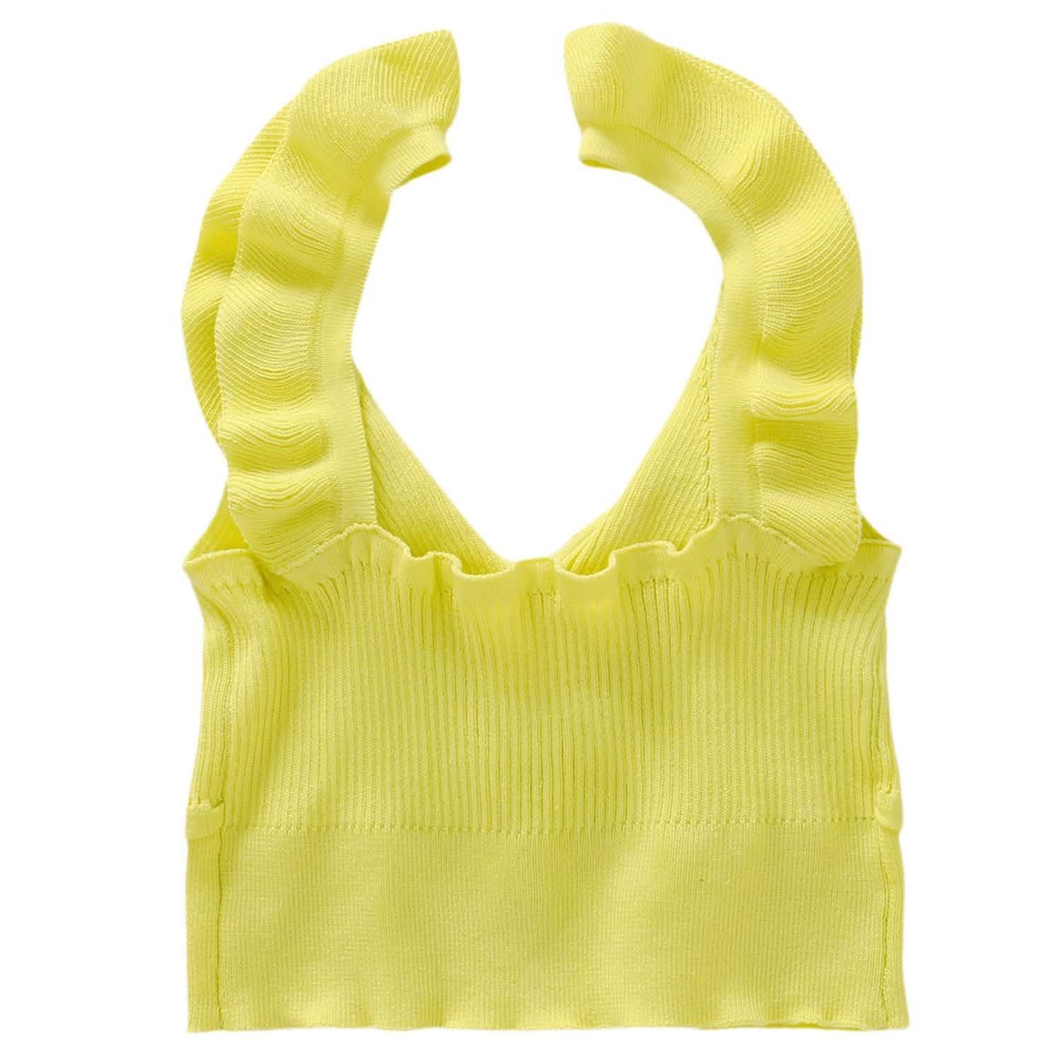Meihuida Women's Sleeveless V Neck Crop Tops DailySale