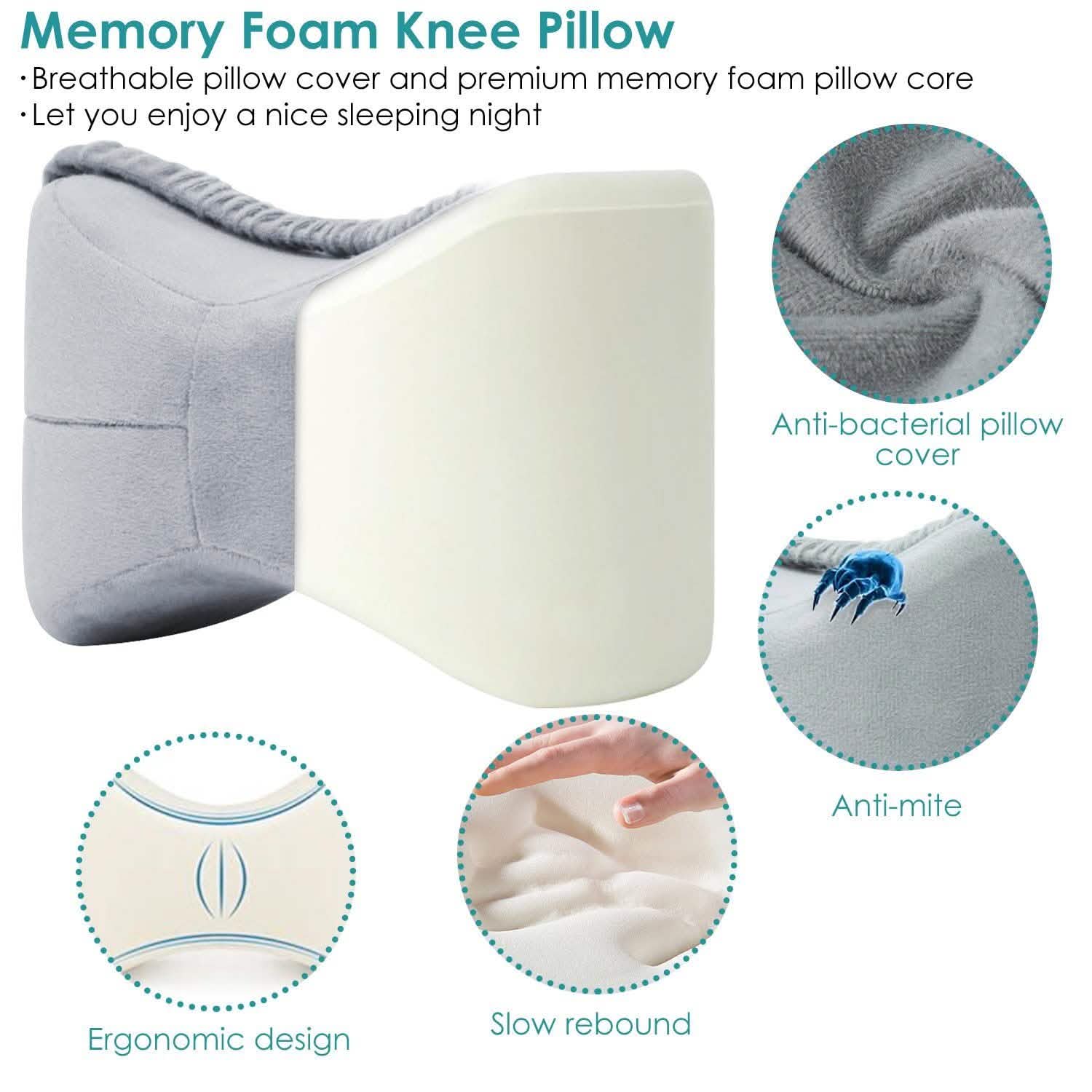 Memory Foam Contour Leg Pillow For Side Sleepers DailySale