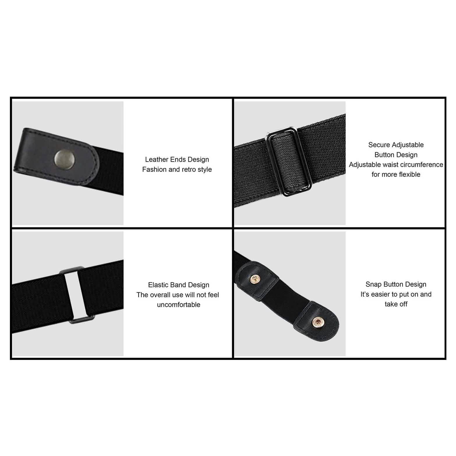 Men And Women's Buckle Free Adjustable Stretch Belts DailySale