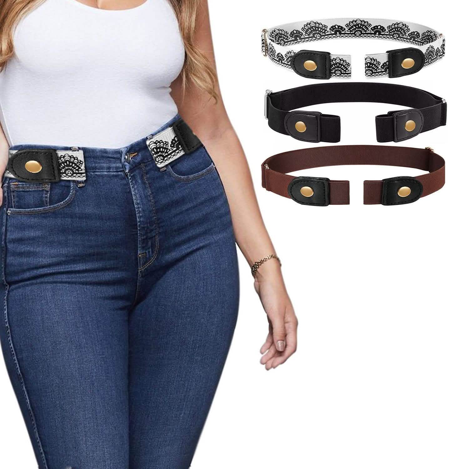 Men And Women's Buckle Free Adjustable Stretch Belts DailySale